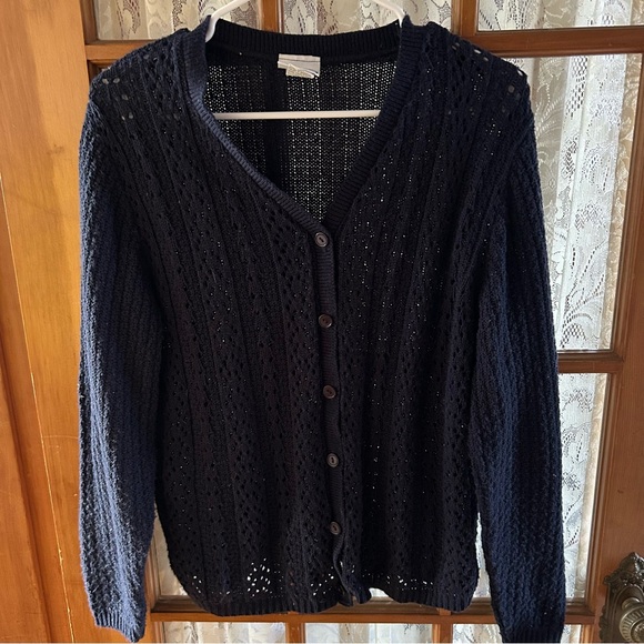 NWOT Bobbie Brooks Navy Cardigan Sweater Women’s Medium - Picture 2 of 6